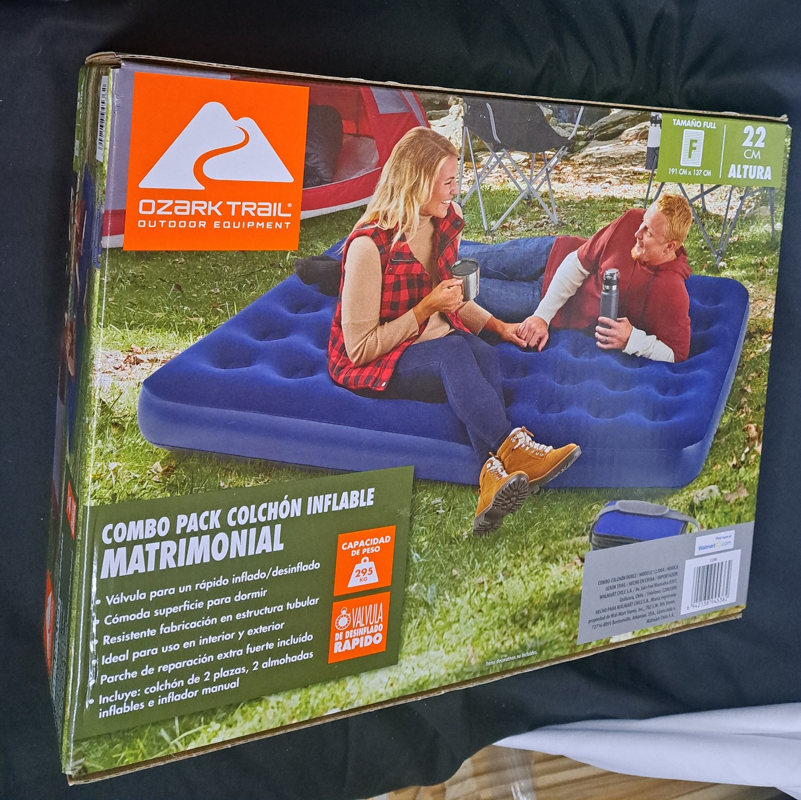 Pack colchón inflable Matrimonial 1,37m